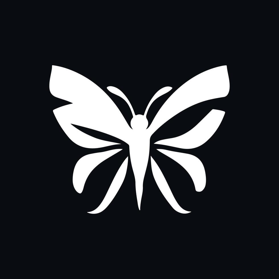 a logo design of a poisonous butterfly of pollution, minimalistic and simplistic, EPS format vector