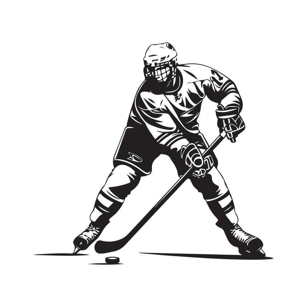 Ice hockey player. Design illustration Stock Image and Art vector