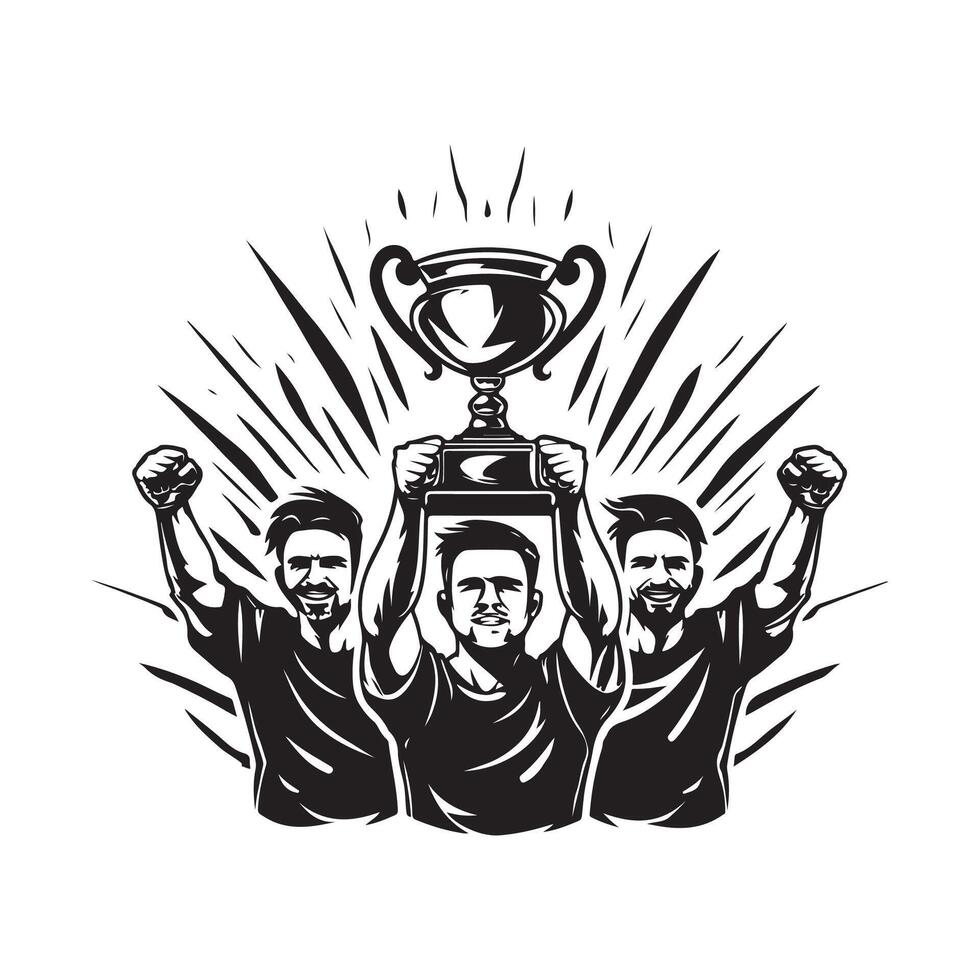 Championship Team Celebration Stock Design isolated on white background vector