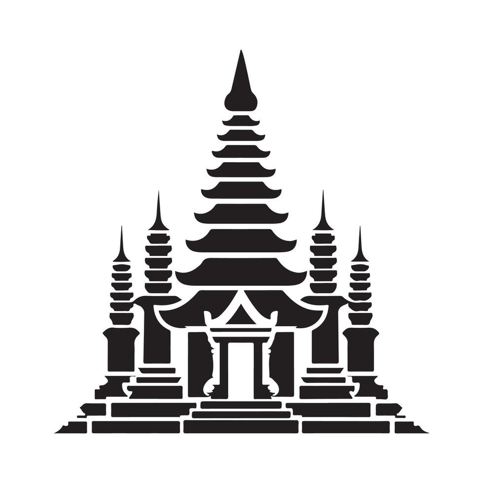 Temple logo icon design template and illustration vector