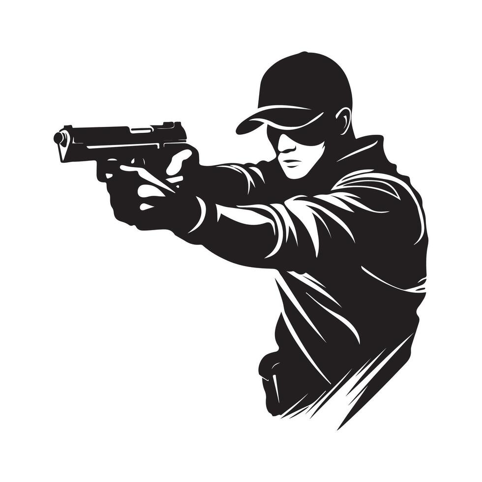 Shooting Club Logo design isolated on white vector