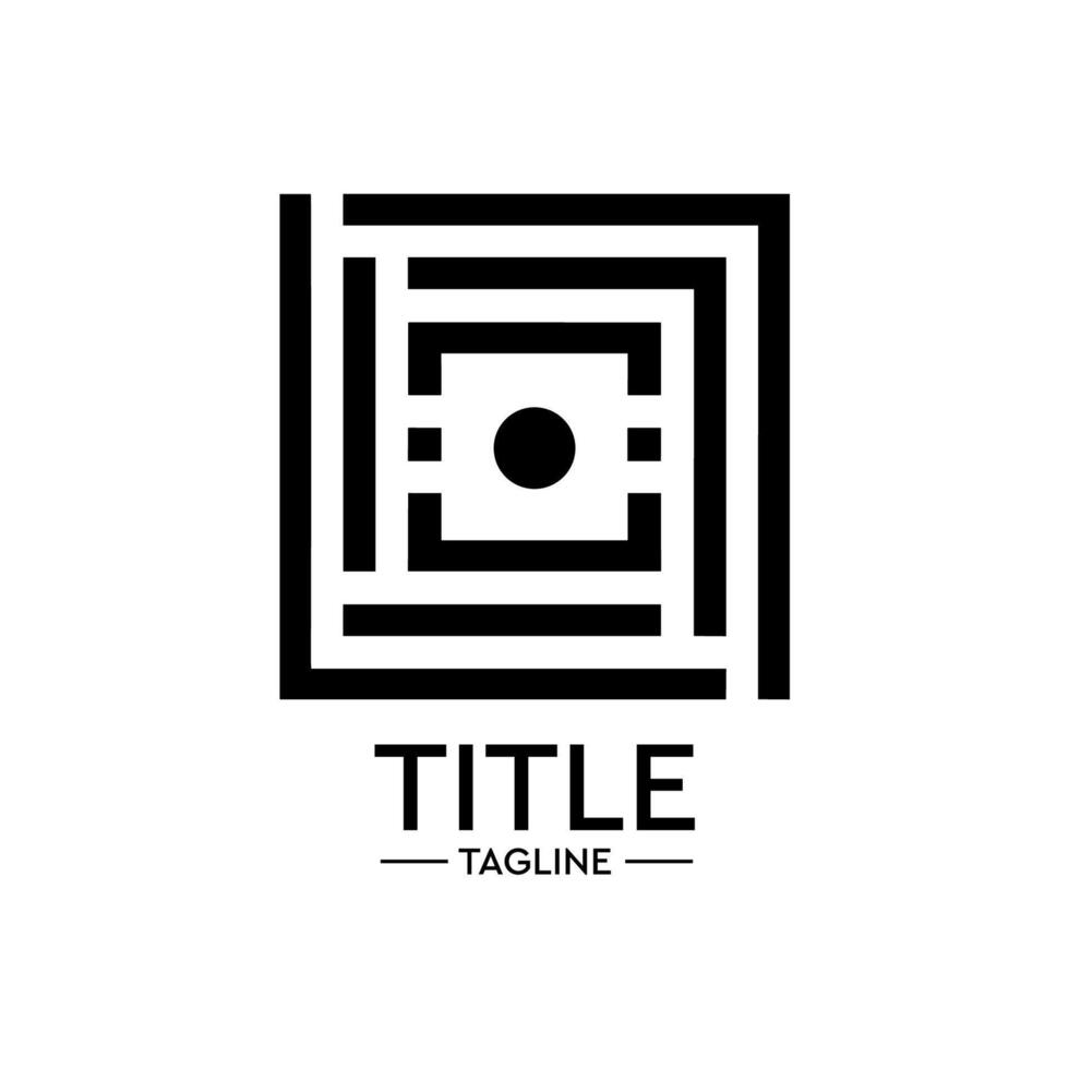 Geometric Golden Shape Logo - A modern and luxurious logo design featuring a geometric shape in golden color, perfect for businesses and brands looking to convey elegance, sophistication. vector