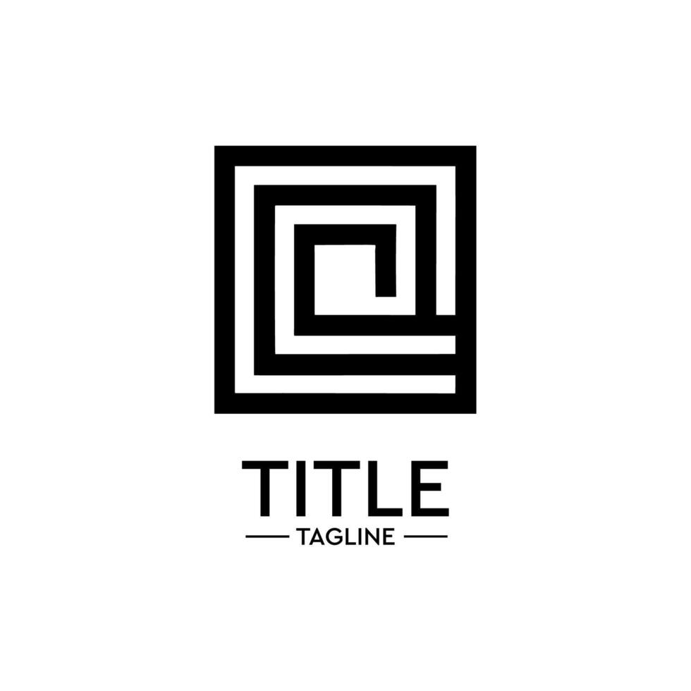 Geometric Golden Shape Logo - A modern and luxurious logo design featuring a geometric shape in golden color, perfect for businesses and brands looking to convey elegance, sophistication. vector