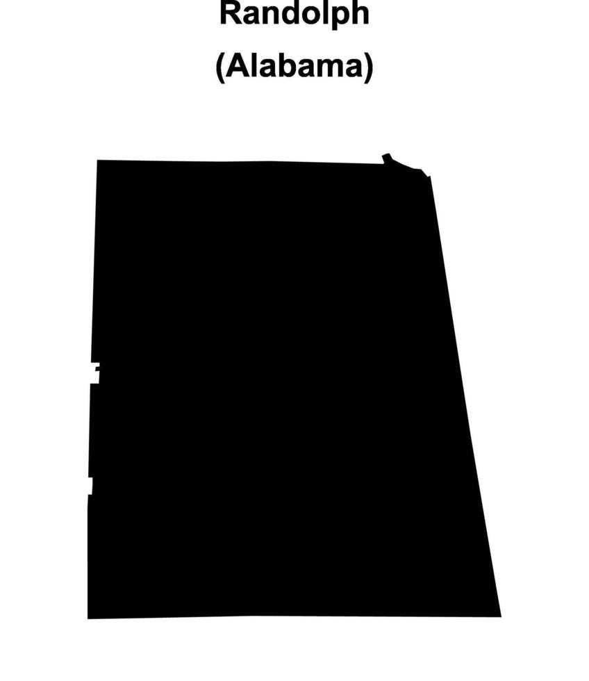 Randolph County, Alabama blank outline map vector