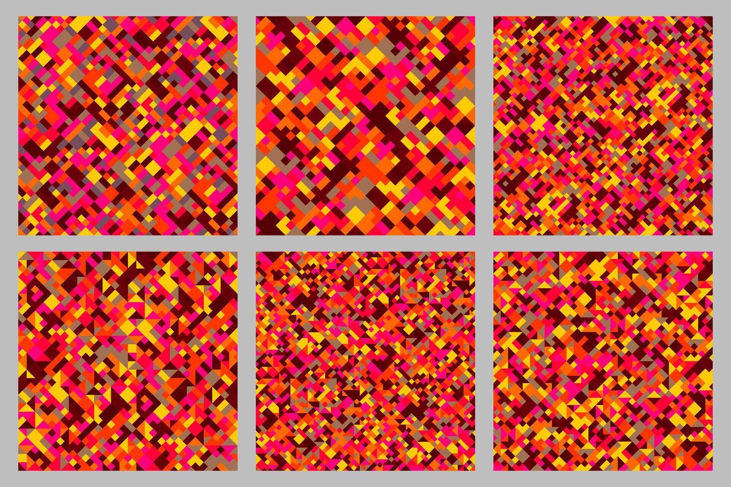 Seamless diagonal geometrical pattern background design set vector