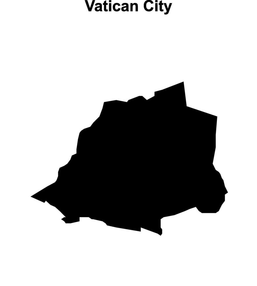 Vatican City blank outline map design vector