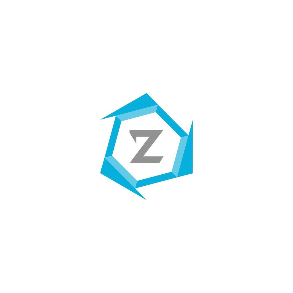 Letter Z professional logo icon for tech business vector