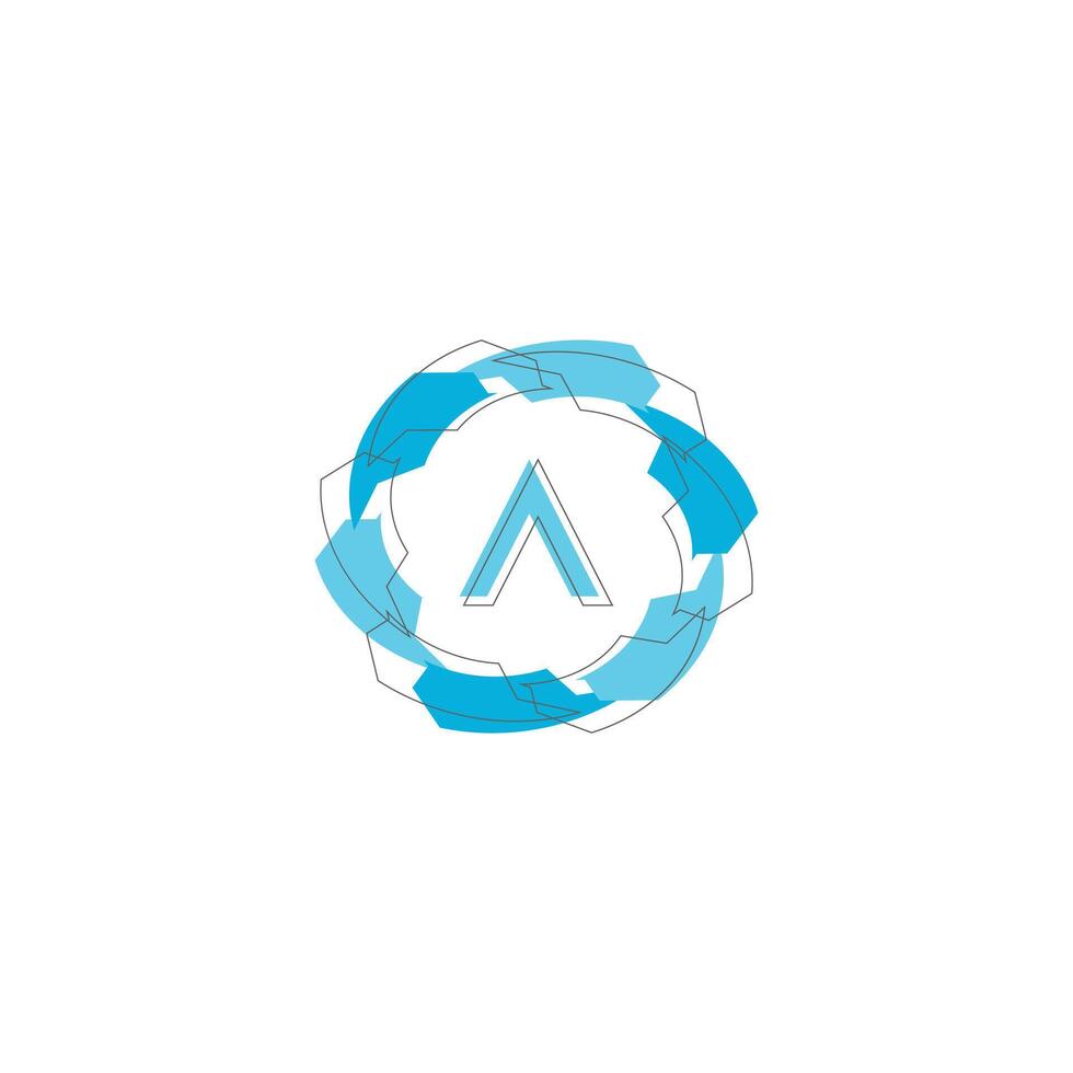 initial letter a minimal logotype icon design vector