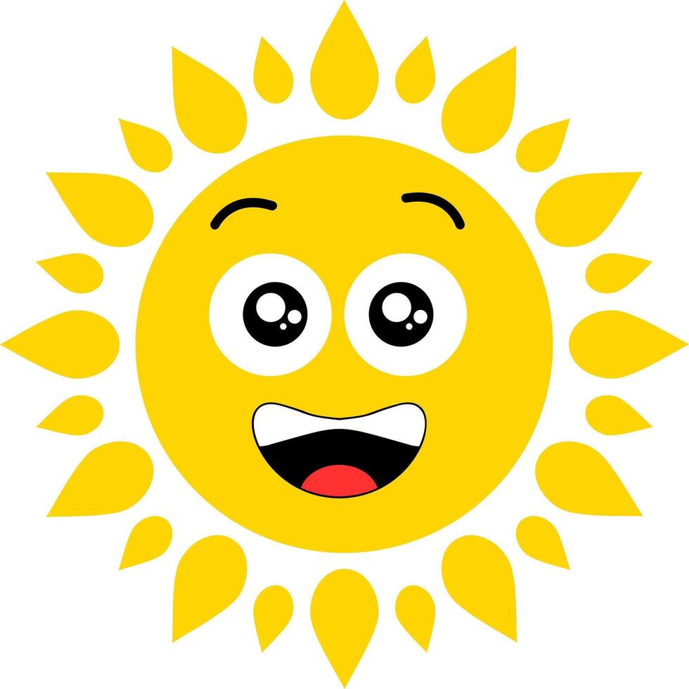 Summer Sun Funny Illustration vector