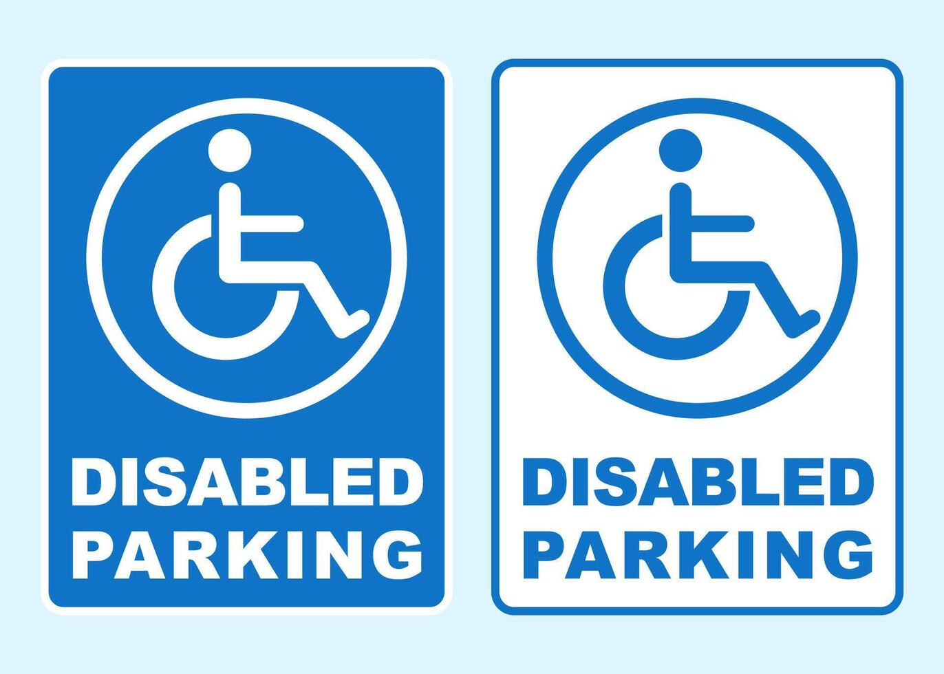 parking sign for disability handicapped disabled printable parking sign symbol template design illustration vector
