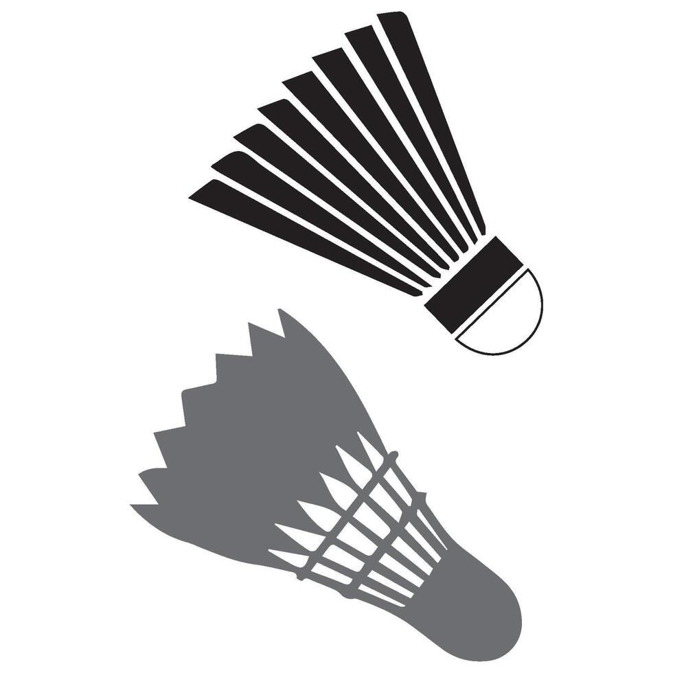 badminton shuttlecock icon vectors illustration
