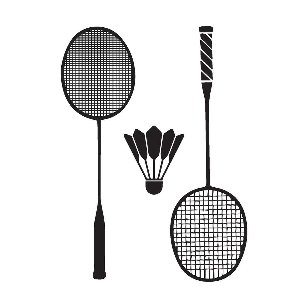 Badminton racket image icon vector