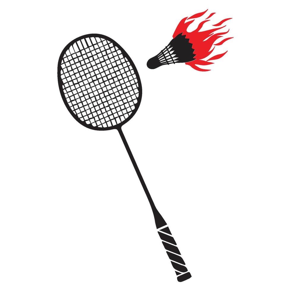 Badminton racket image icon vector