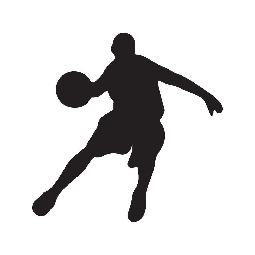 icon of a person playing basketball vector