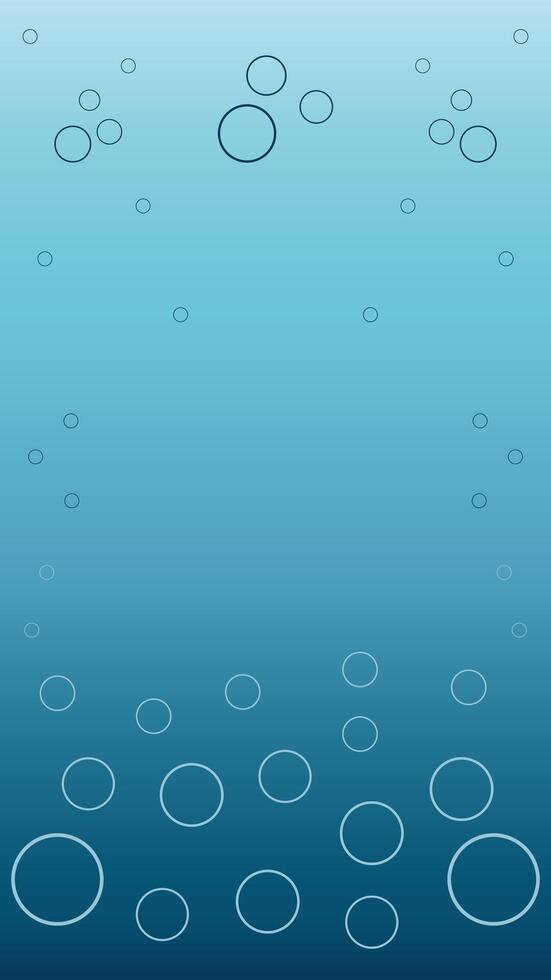 Underwater banner bubbles. Save World oceans day. See or lake, or ocean view vector