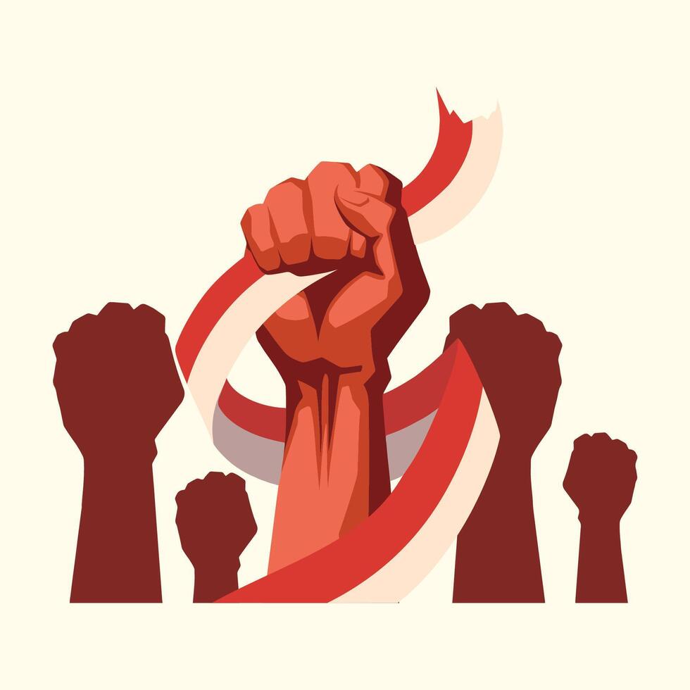 Indonesia independence asset design vector