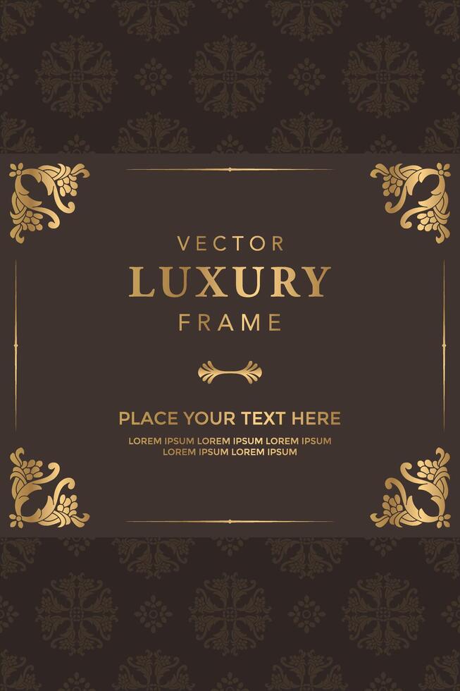Luxury Seamless Pattern frame border Design Template vector