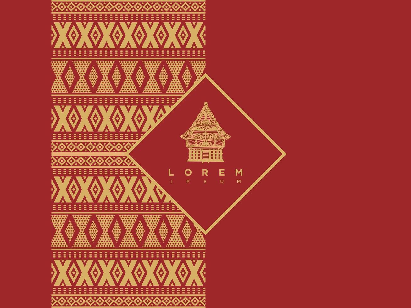 Ulos Seamless Pattern Indonesian Traditional Motifs Design Template vector