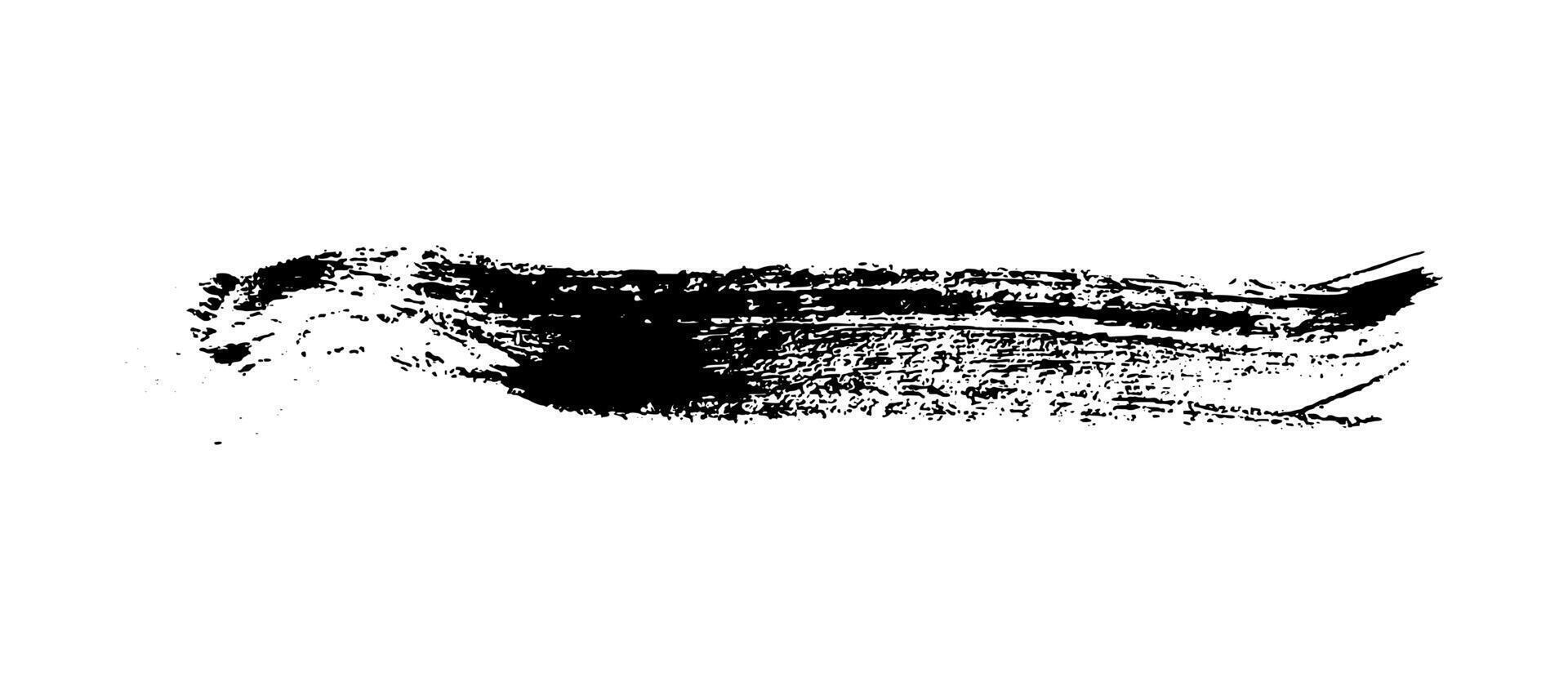 Black brush stroke on white background vector