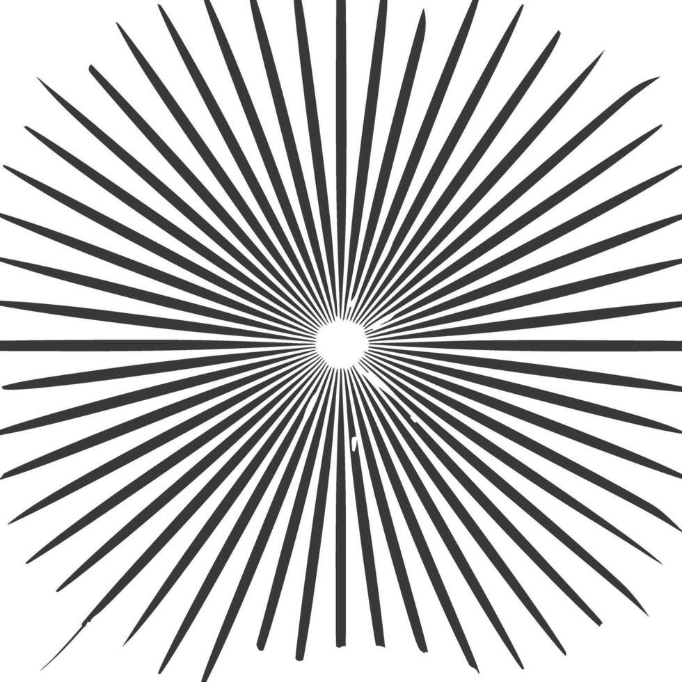 silhouette vintage sunburst black color only vector
