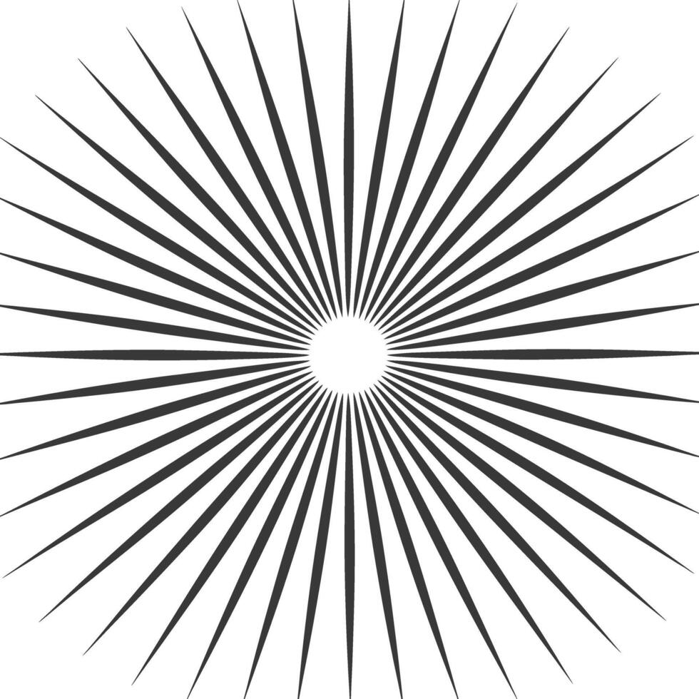 silhouette vintage sunburst black color only vector