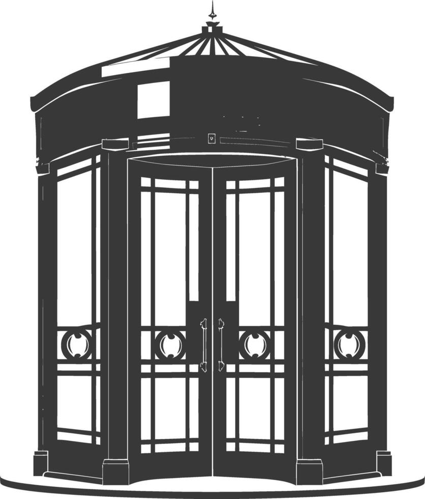 silhouette revolving door black color only vector