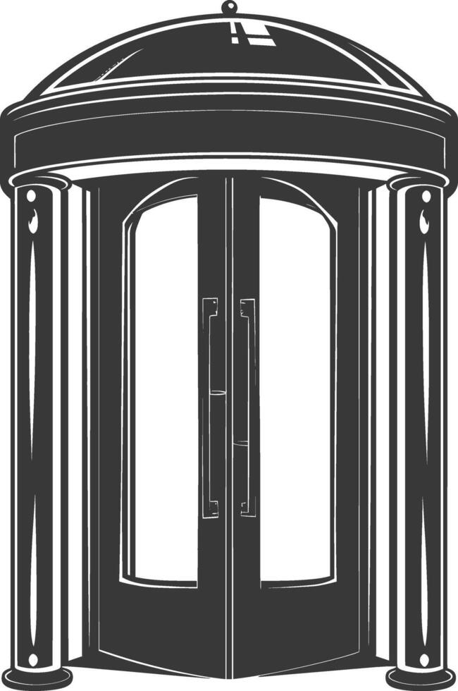 silhouette revolving door black color only vector