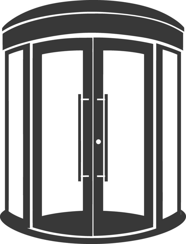 silhouette revolving door black color only vector