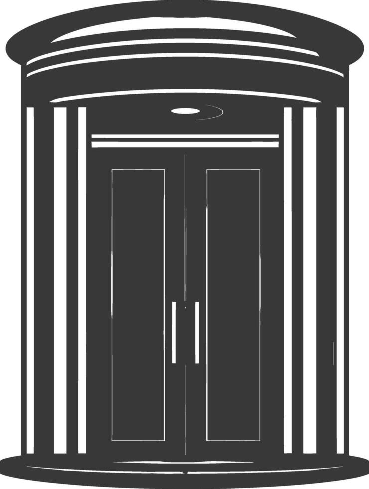 silhouette revolving door black color only vector