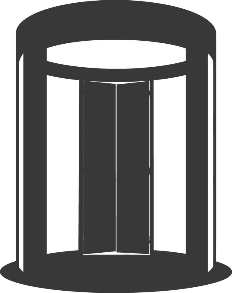 silhouette revolving door black color only vector