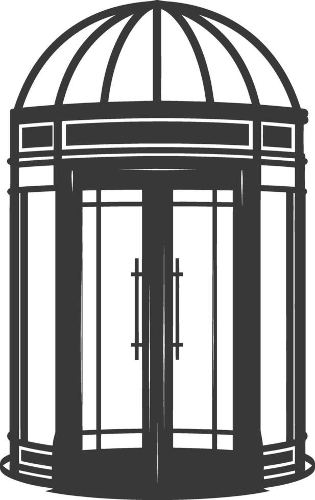 silhouette revolving door black color only vector