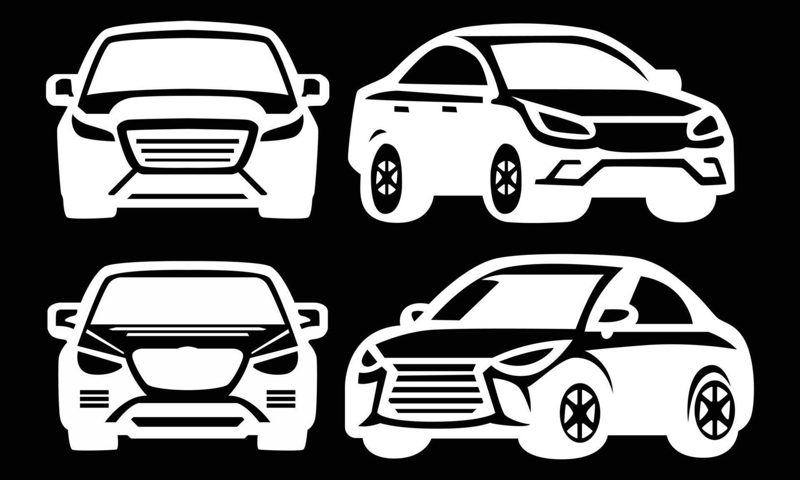 Flat cars set. Urban, city cars and vehicles transport flat icons. Cars vector