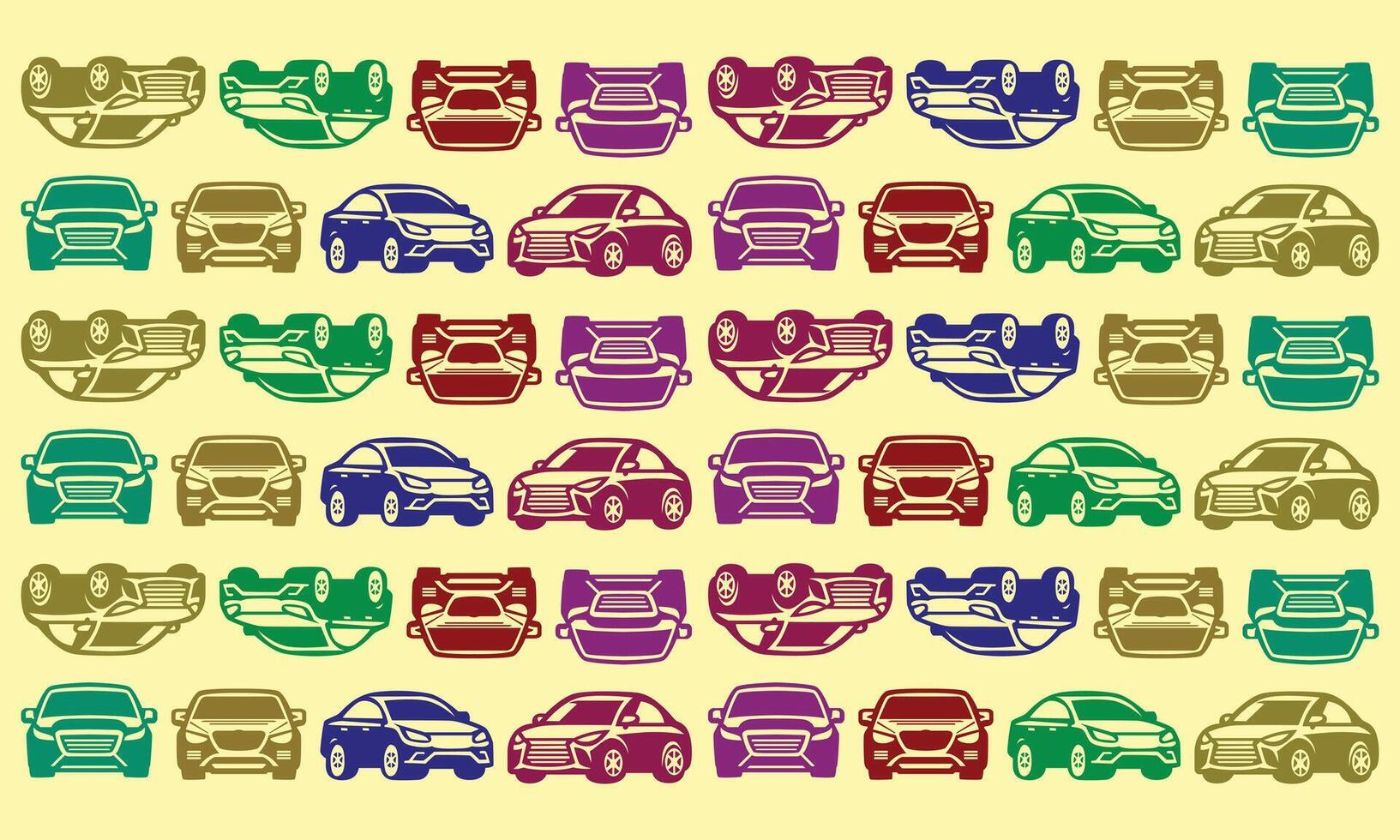 Sports car seamless pattern. For apparel prints, fabrics, and other uses. vector