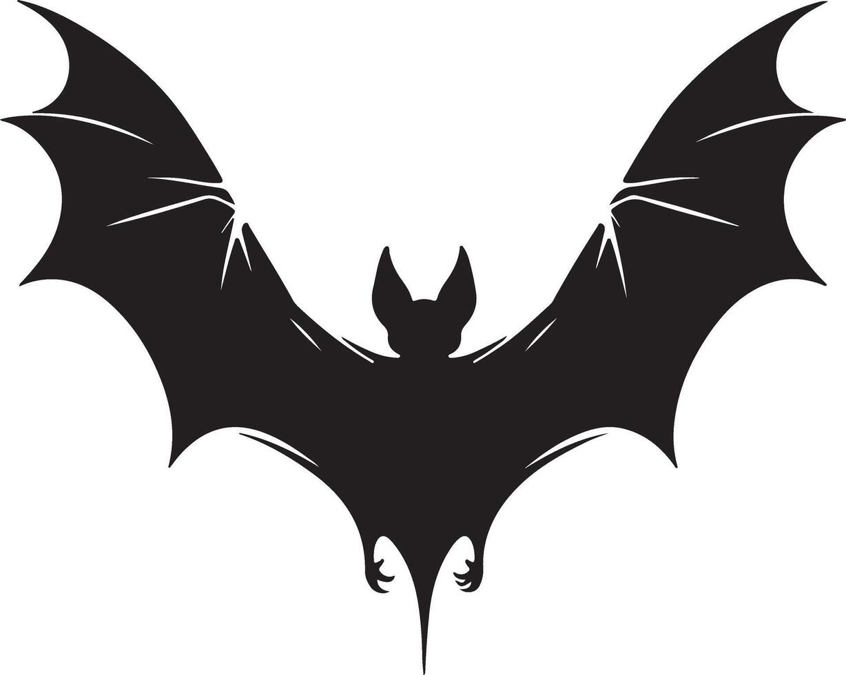 Halloween bat silhouette illustration isolated on white background vector