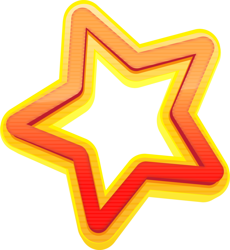 Star 3D Shape Y2K style png