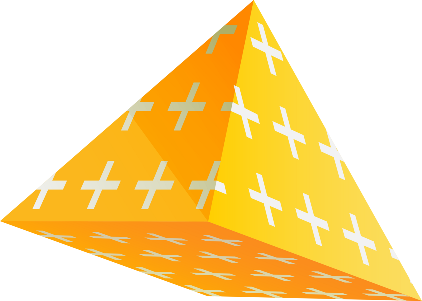 Abstract triangle 3D element png