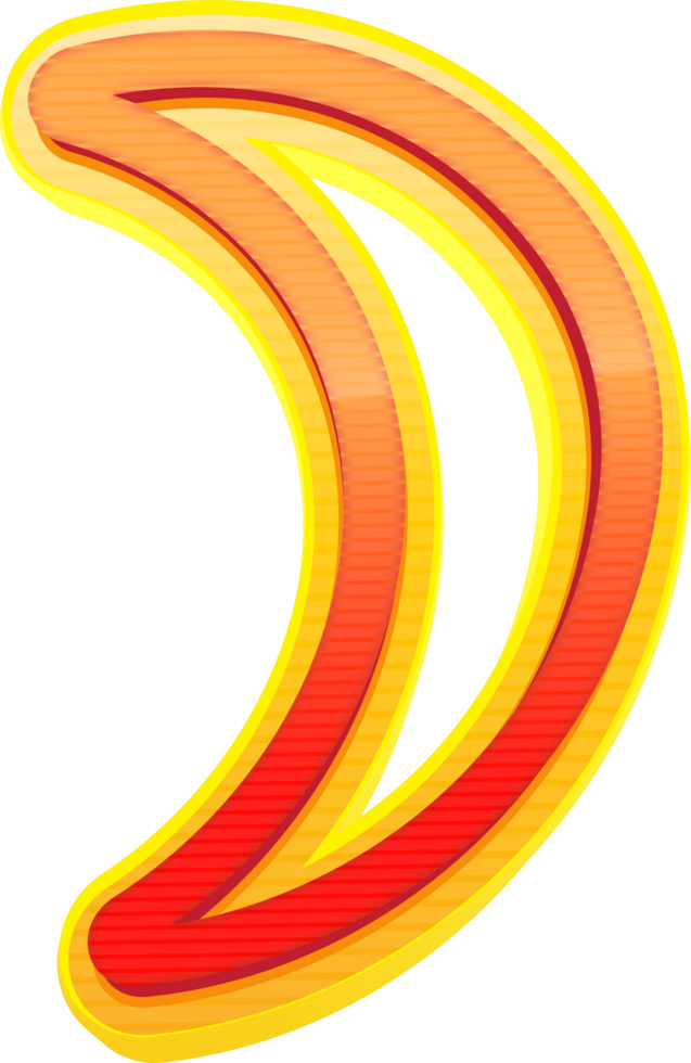 Moon 3D Shape Y2K style png