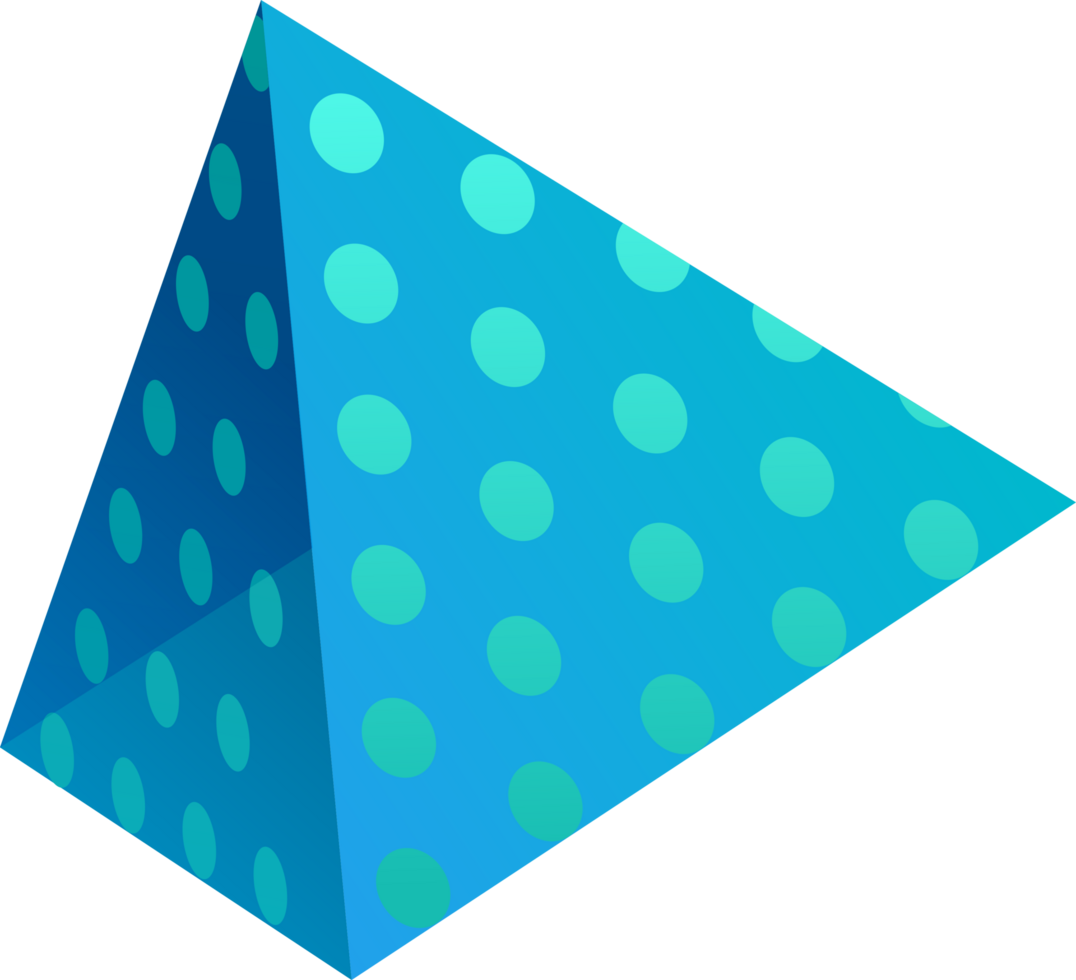 Abstract triangle 3D element png