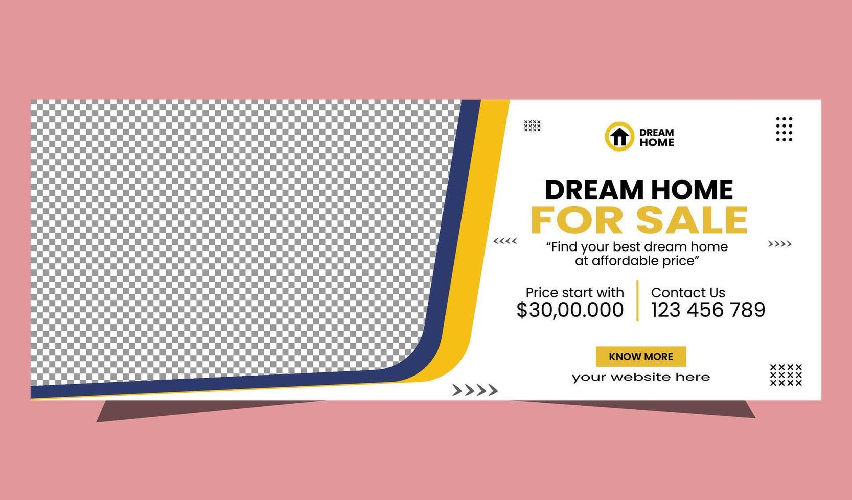 Dream House Sale web banner Template vector