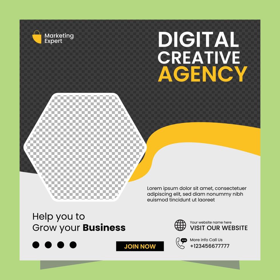 Creative Business Social Media Post Template Design vector