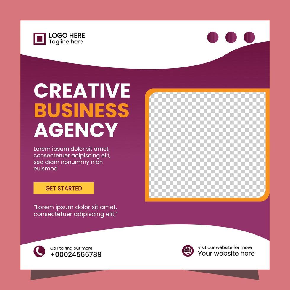 Creative Business Social Media Post Template Design vector
