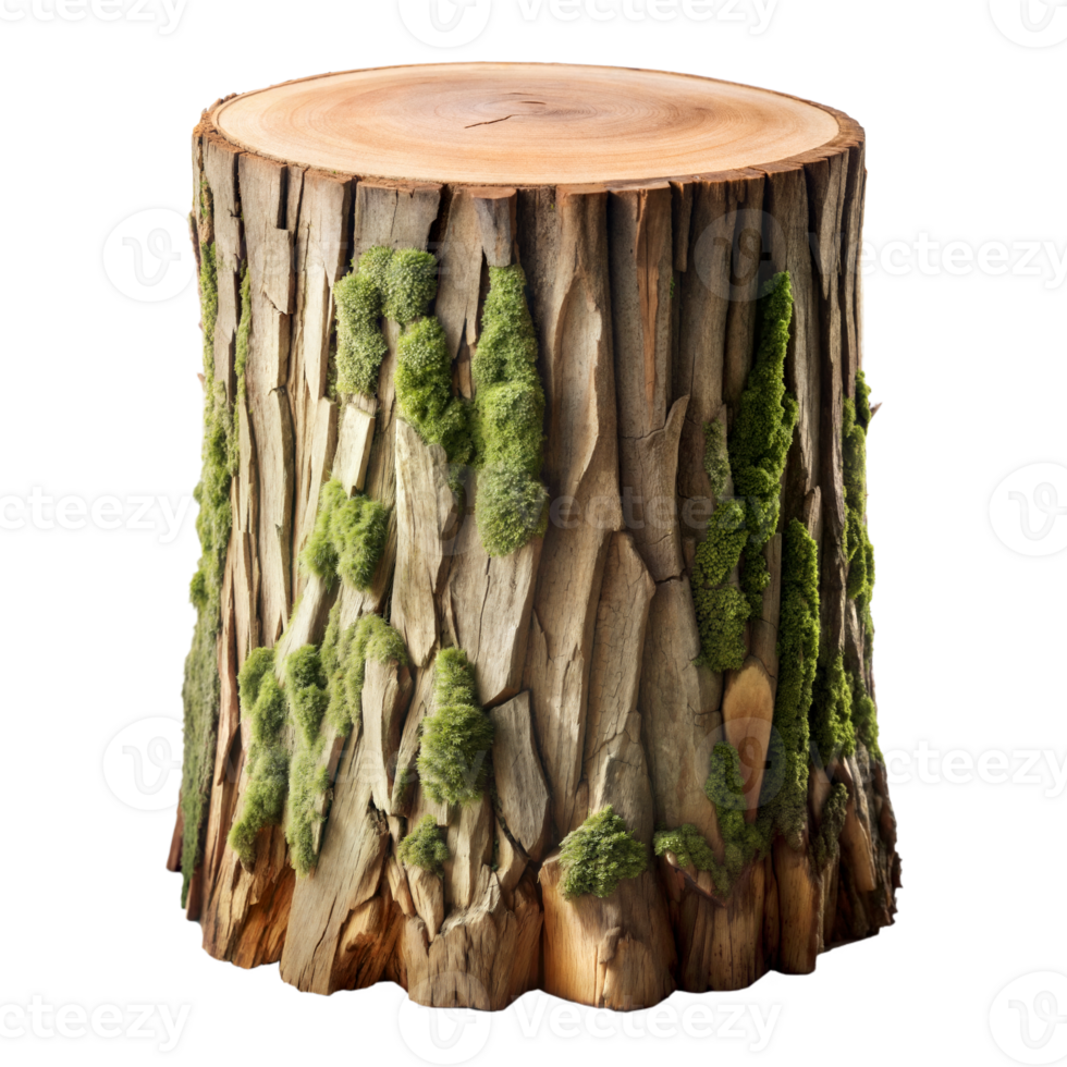 Tree Stump With Moss Detail png