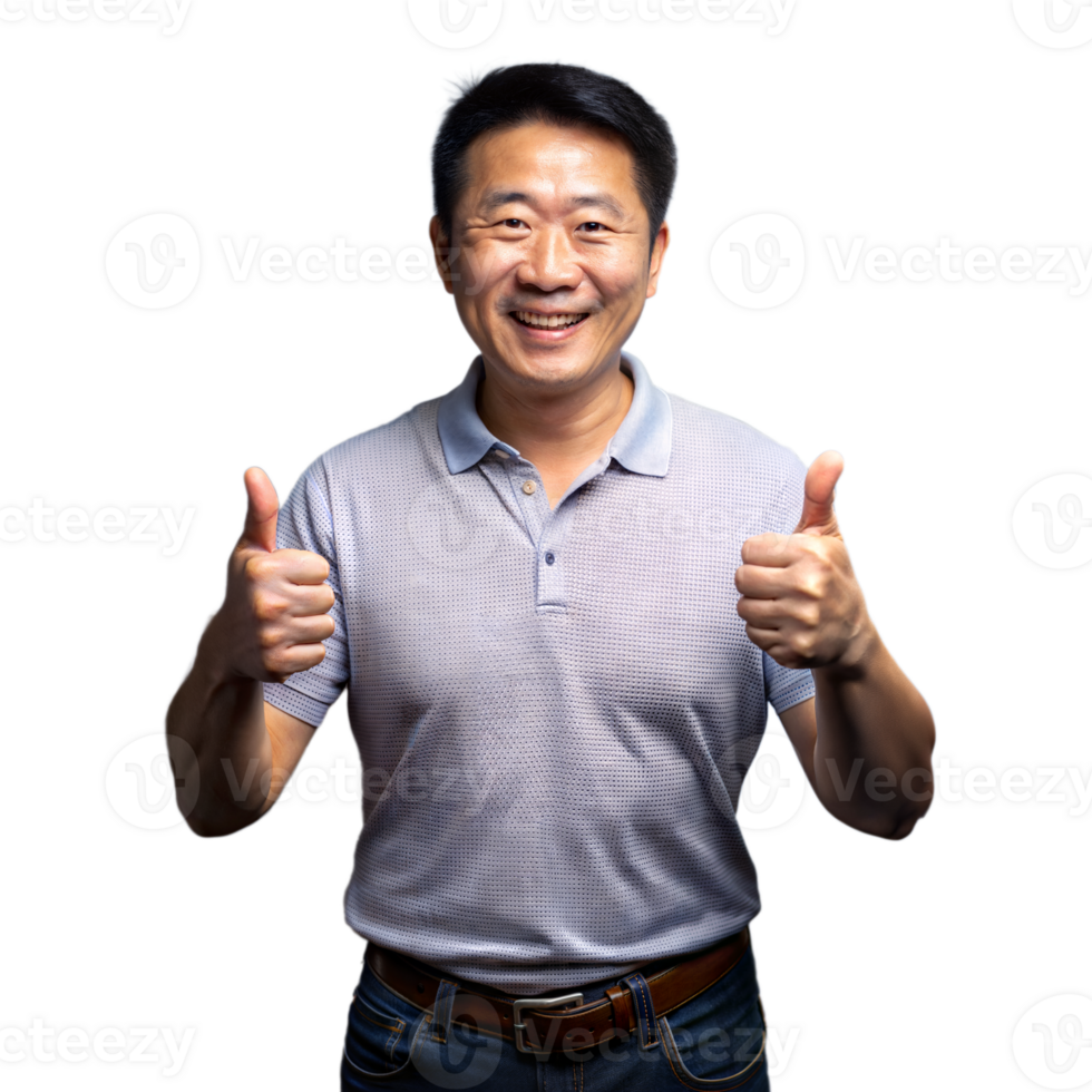 Happy Man Giving Thumbs Up, Transparent Background png
