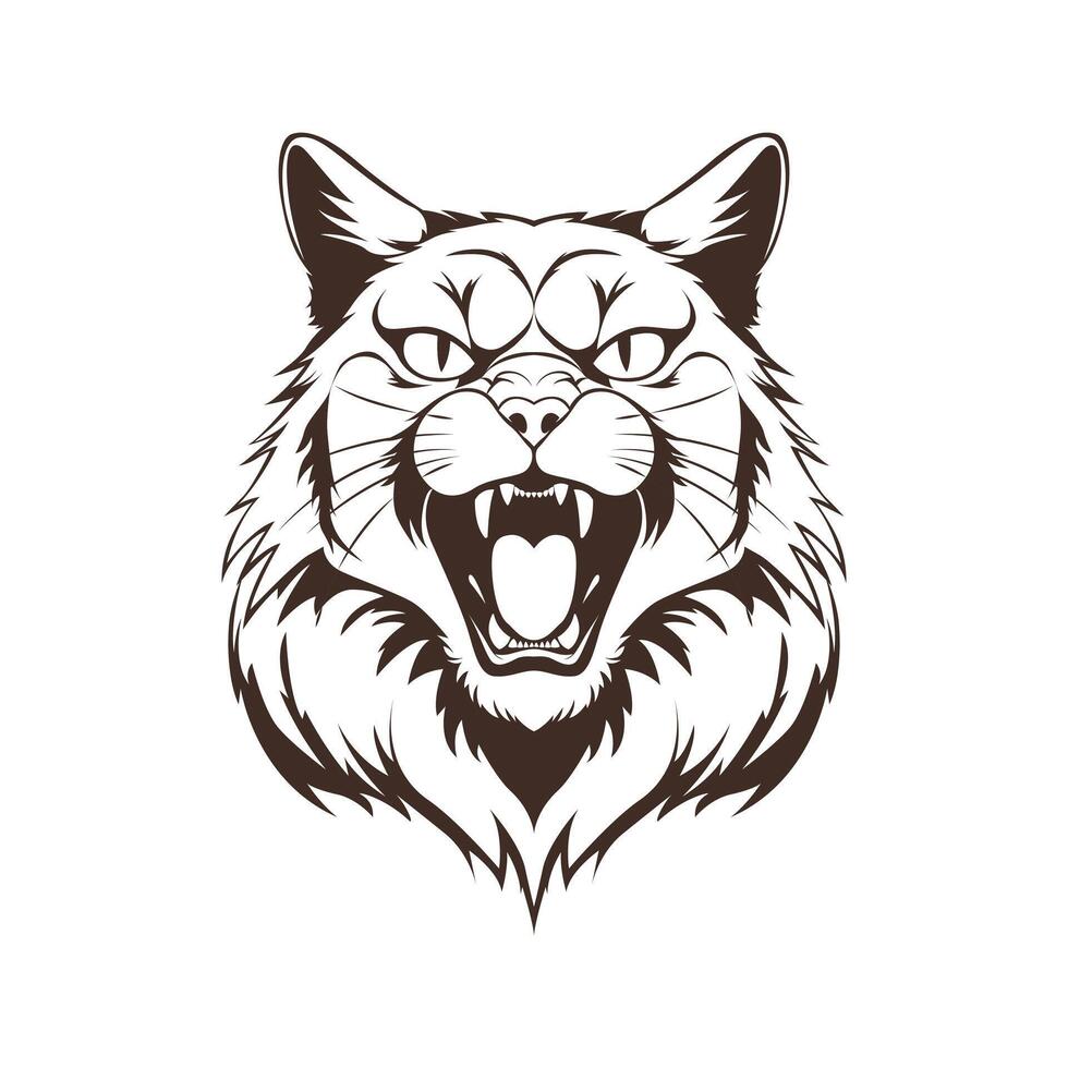 Cat head logo for your team logo mascot vector