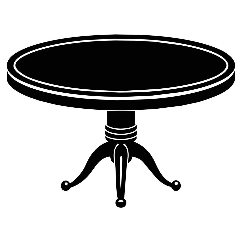 table isolated on white background vector