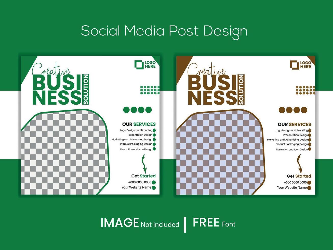 Creative social media post design vector