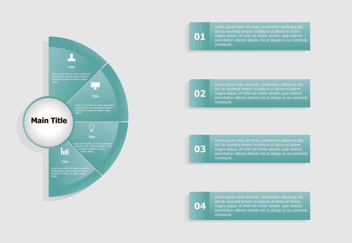 Modern infographic template design for web design, UI apps, business presentation, workflow layout, diagram, annual report. vector