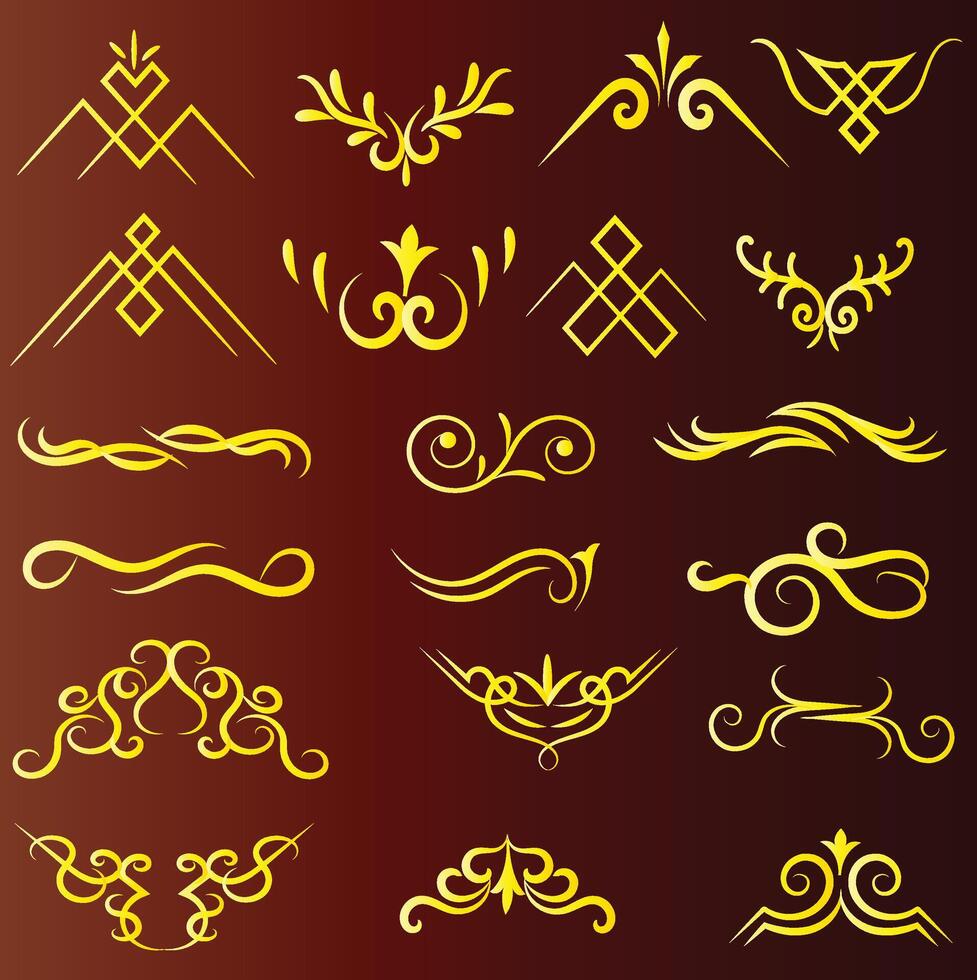 illustration graphic elements for design swirl gradient vector