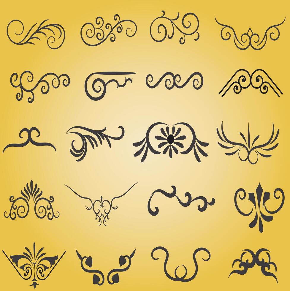 illustration graphic elements for design swirl gradient vector