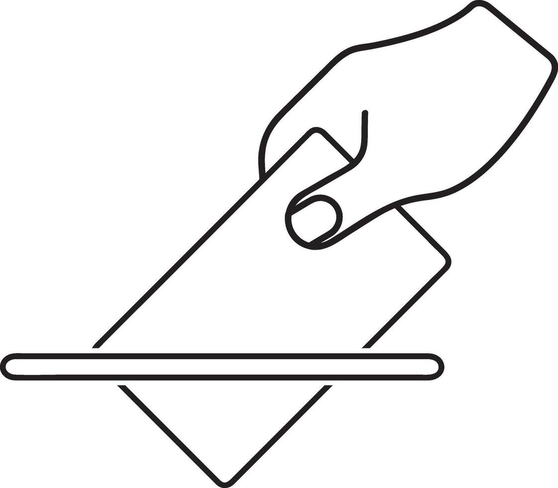 vote line icon outline vector